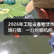 2026年工程设备租赁市场行情：一台挖掘机闲置三个月后我才看 - 天诚一站式工程设备租赁
