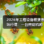 2026年工程设备租赁市场行情：一台挖掘机闲置三个月后我才看懂的事(图2)