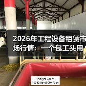 2026年工程设备租赁市场行情:一个包工头用三个月换来的真实教训(图3) 2026年工程设备租赁市场行情:一个包工头用三个月换来的真实教训(图3)