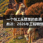一个包工头朋友的血泪教训：2026年工程租赁行业未来前瞻(图3)