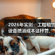 2026年实测：工程租赁设备燃油成本这样管，一个月省下8700块(图2)