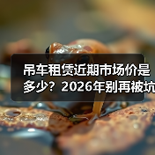 吊车租赁近期市场价是多少?2026年别再被坑了(图3) 吊车租赁近期市场价是多少?2026年别再被坑了(图3)