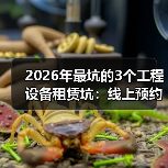 2026年最坑的3个工程设备租赁坑：线上预约工程设备租赁怎么 - 天诚一站式工程设备租赁