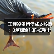 工程设备租赁成本核算:3笔糊涂账吃掉我半年利润(图2) 工程设备租赁成本核算:3笔糊涂账吃掉我半年利润(图2)