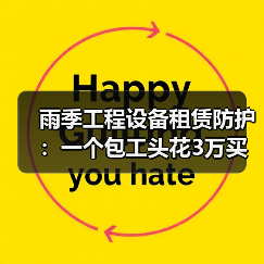 雨季工程设备租赁防护:一个包工头花3万买的教训(图3) 雨季工程设备租赁防护:一个包工头花3万买的教训(图3)