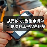 从罚款5万到生意爆单:低噪音工程设备租赁新规背后的财富密码(图1) 从罚款5万到生意爆单:低噪音工程设备租赁新规背后的财富密码(图1)
