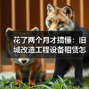 花了两个月才搞懂:旧城改造工程设备租赁怎么避坑(图4) 花了两个月才搞懂:旧城改造工程设备租赁怎么避坑(图4)