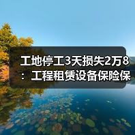 工地停工3天损失2万8:工程租赁设备保险保障别等出事再买(图4) 工地停工3天损失2万8:工程租赁设备保险保障别等出事再买(图4)