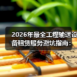 2026年最全工程输送设备租赁服务避坑指南:我踩过的那些坑(图2) 2026年最全工程输送设备租赁服务避坑指南:我踩过的那些坑(图2)