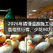 2026年搞懂道路施工设备租赁行情，少花80万冤枉钱 - 天诚一站式工程设备租赁