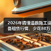 2026年搞懂道路施工设备租赁行情,少花80万冤枉钱(图2) 2026年搞懂道路施工设备租赁行情,少花80万冤枉钱(图2)