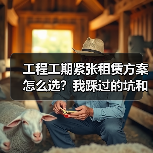 工程工期紧张租赁方案怎么选?我踩过的坑和后来想通的事(图4) 工程工期紧张租赁方案怎么选?我踩过的坑和后来想通的事(图4)