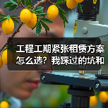 工程工期紧张租赁方案怎么选?我踩过的坑和后来想通的事(图3) 工程工期紧张租赁方案怎么选?我踩过的坑和后来想通的事(图3)