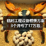 临时工程设备租赁方案:3个月亏了17万后,我想明白一件事(图4) 临时工程设备租赁方案:3个月亏了17万后,我想明白一件事(图4)