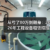 从亏了80万到翻身：2026年工程设备租