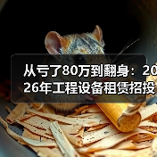 从亏了80万到翻身:2026年工程设备租赁招投标动态必须看懂(图2) 从亏了80万到翻身:2026年工程设备租赁招投标动态必须看懂(图2)