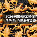 2026年道路施工设备租赁行情：别急着买设备，先算清这笔账 - 天诚一站式工程设备租赁