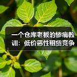 一个仓库老板的惨痛教训：低价恶性租赁竞争整治到底该怎么搞(图1)