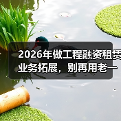 2026年做工程融资租赁业务拓展,别再用老一套了(图4) 2026年做工程融资租赁业务拓展,别再用老一套了(图4)