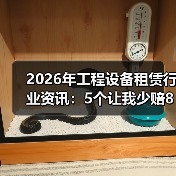 2026年工程设备租赁行业资讯：5个让我少赔80万的血泪教训(图2)