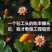 一个包工头的账本曝光后,我才看懂工程租赁高质量发展解读(图3) 一个包工头的账本曝光后,我才看懂工程租赁高质量发展解读(图3)
