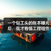 一个包工头的账本曝光后，我才看懂工程租赁高质量发展解读 - 玄熵一站式工程设备租赁