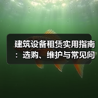 建筑设备租赁实用指南：选购、维护与常见问题解析2025(图3)